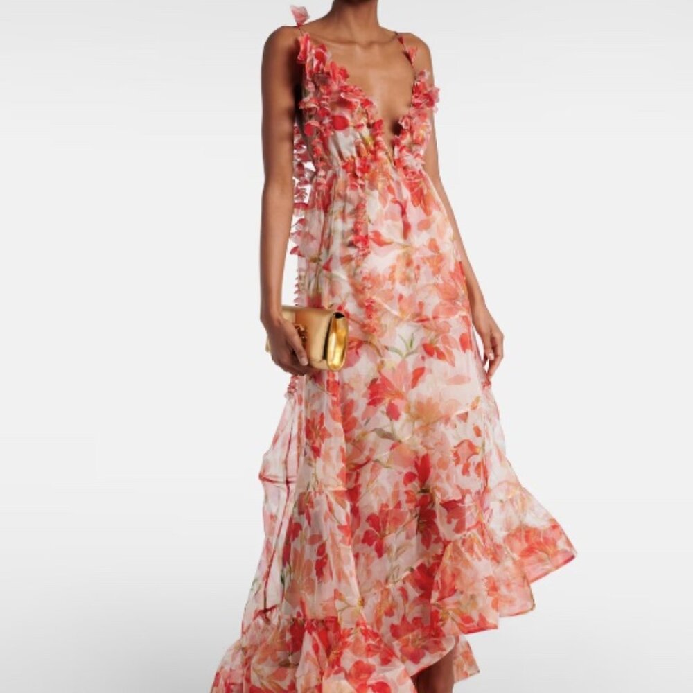 Zimmermann TRANQUILLITY FLORAL STRAP GOWN